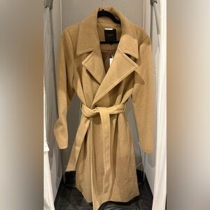 BNWT Ever New Camel Tan Olivia Wrap Coat